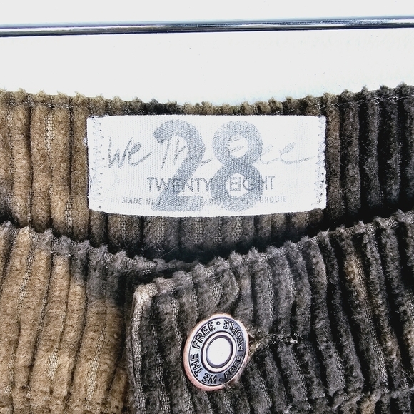 WE THE FREE Reese Pitched Straight Leg Corduroy Tie Dye Brown Tan Pants in Chava - Picture 6 of 13